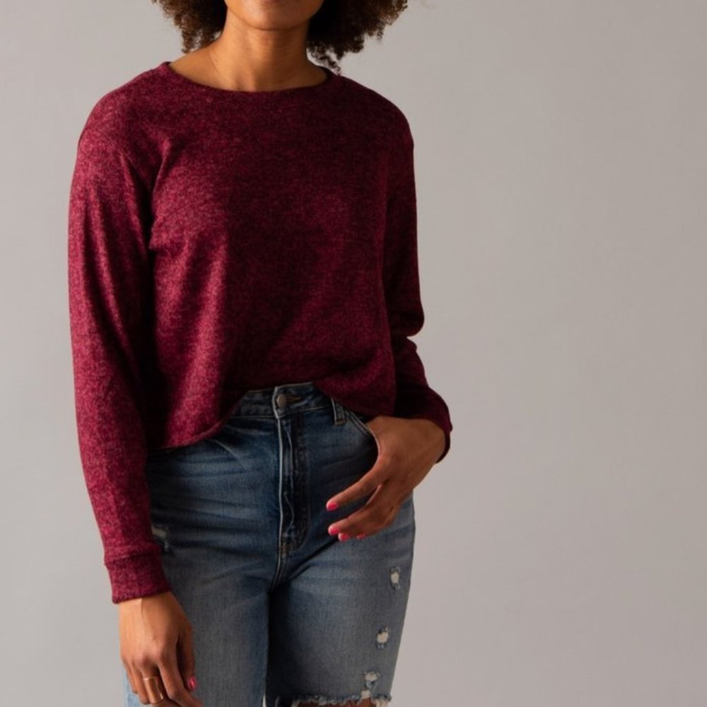 Agnes & Dora Original Crop Pullover Sweater Brushed Hacci NWT XL XXXL